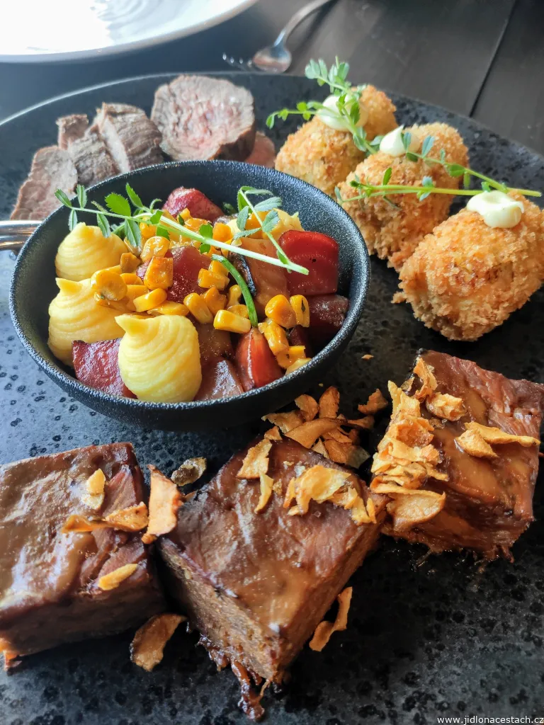 one of the main courses as part of the weekend brunch at mlýnec restaurant. one of the main courses as part of the weekend brunch at mlýnec restaurant.