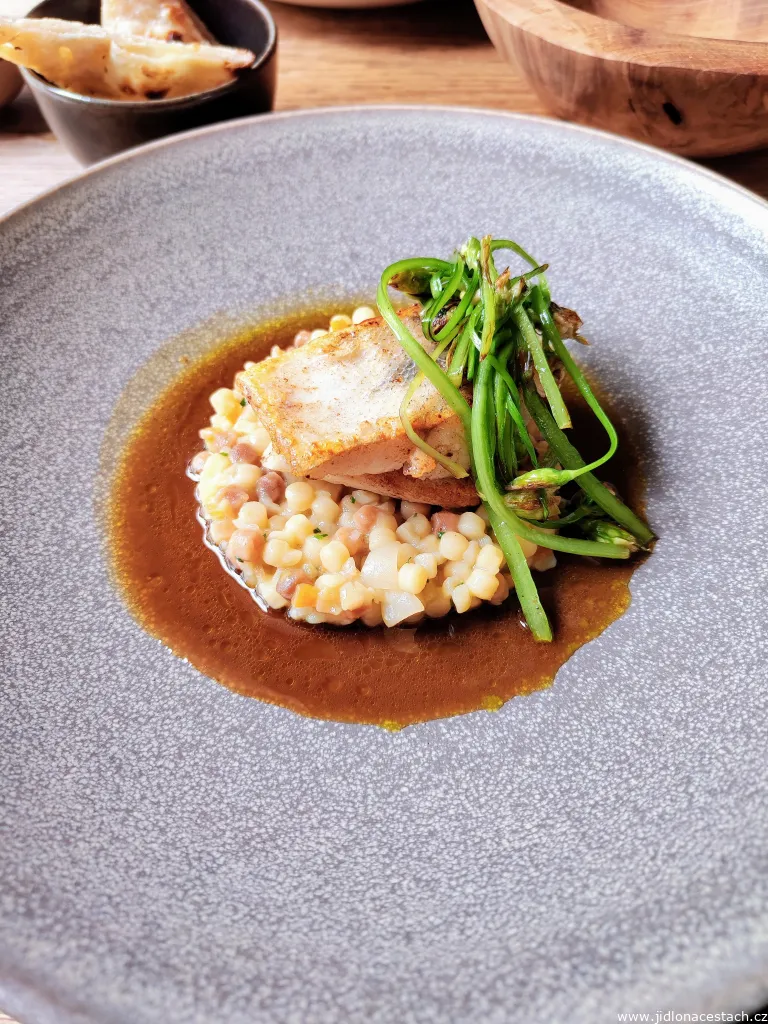 Baked zander with egg barley Baked zander with egg barley