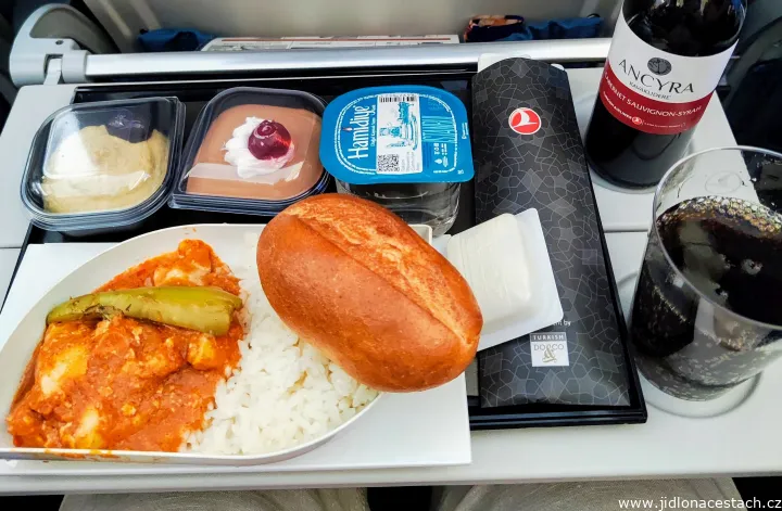 Palubní menu Turkish Airlines
