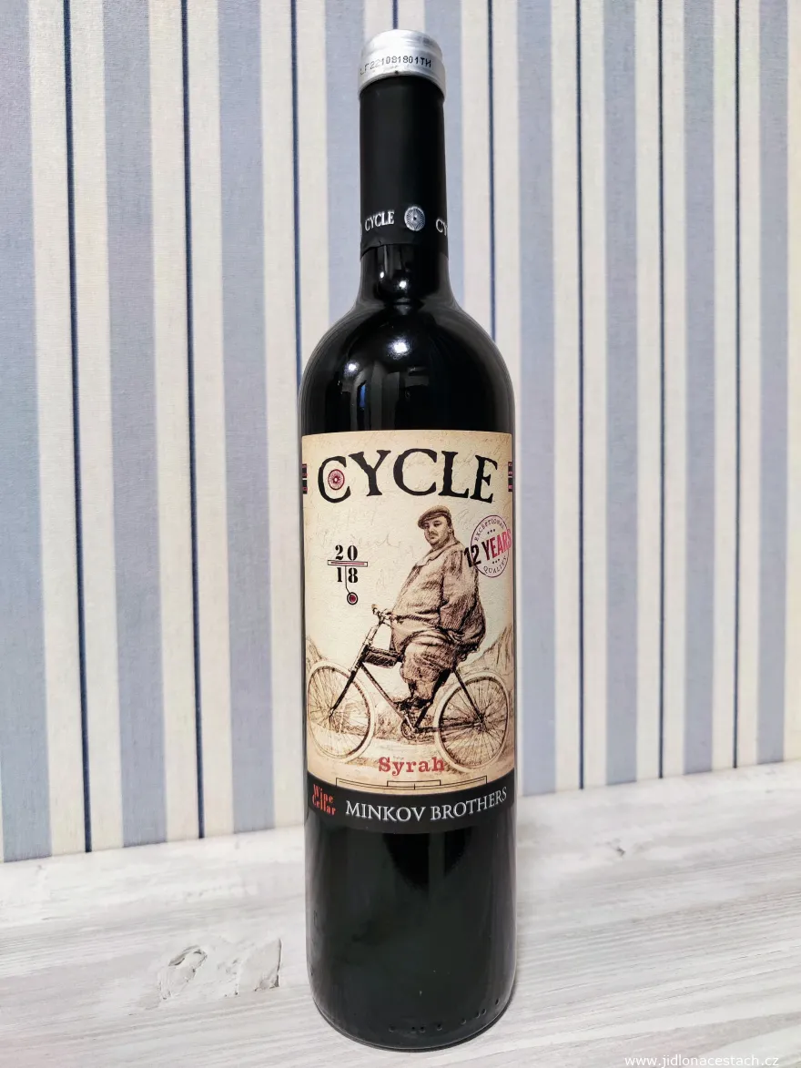 Bulharské víno Cycle Syrah z vinařství Minkov Brothers 2018 Bulharské víno Cycle Syrah z vinařství Minkov Brothers 2018