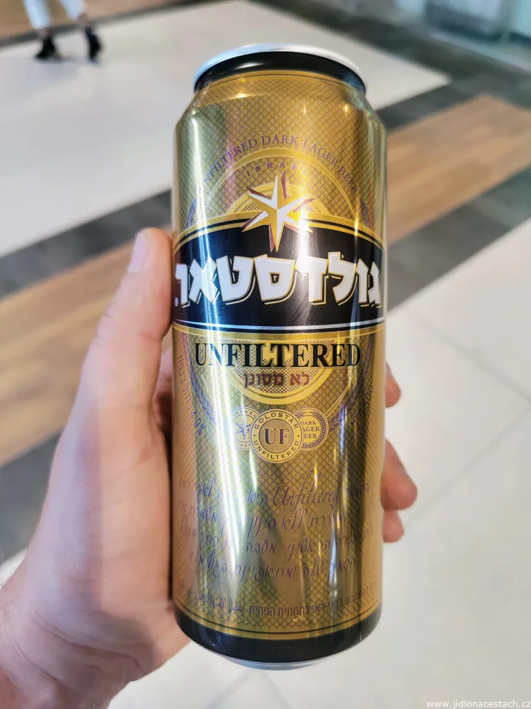 Izraelské pivo Goldstar