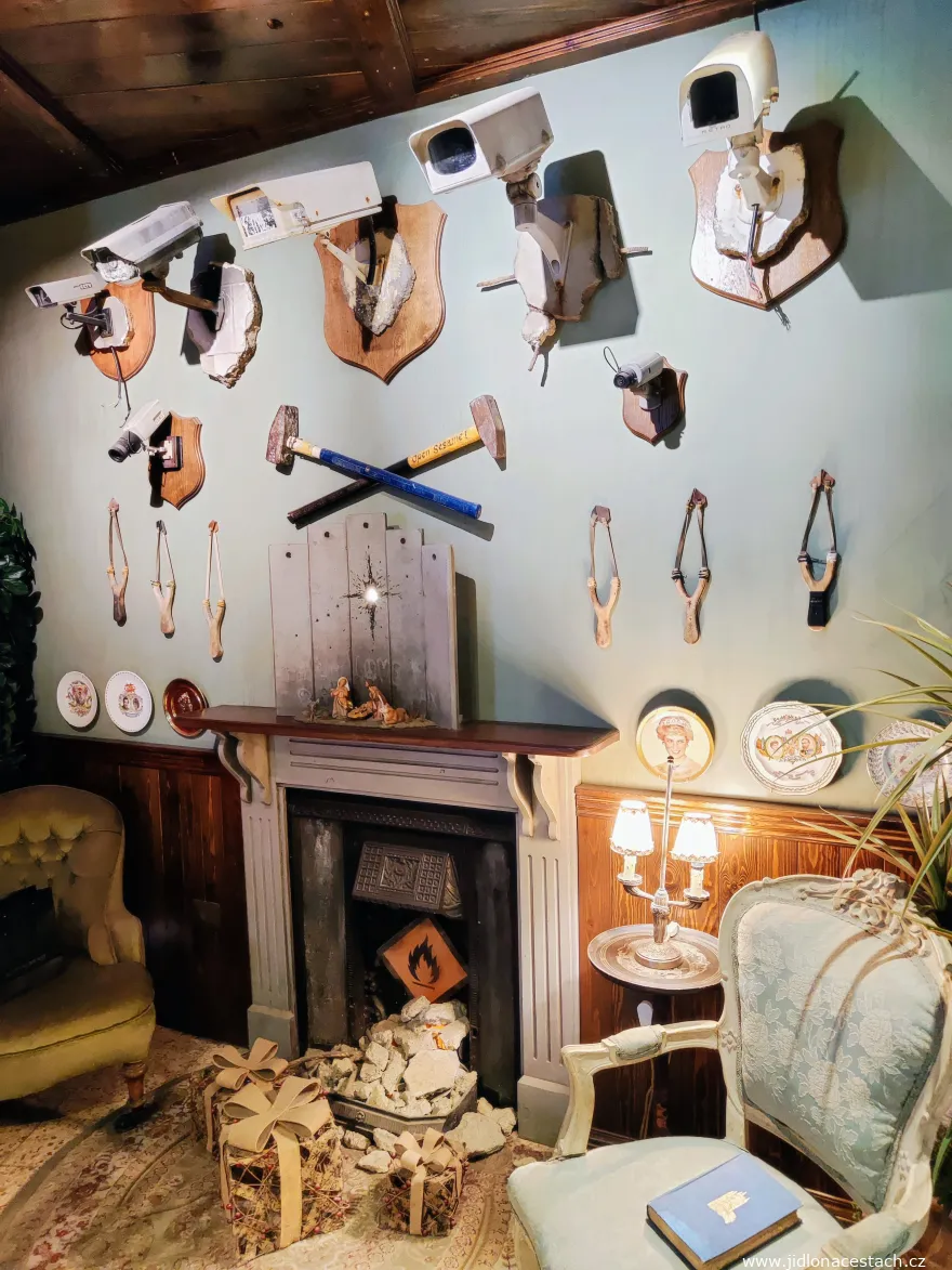 The Walled Off Hotel interior