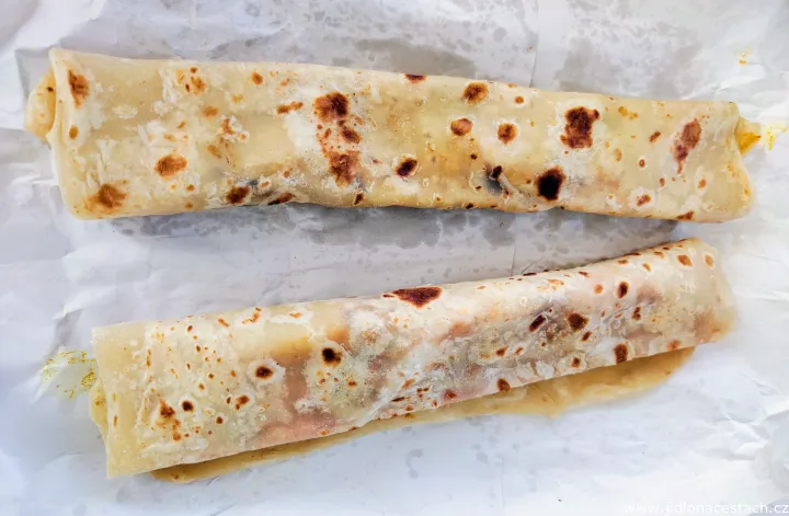 Roti a farata: plnené placky