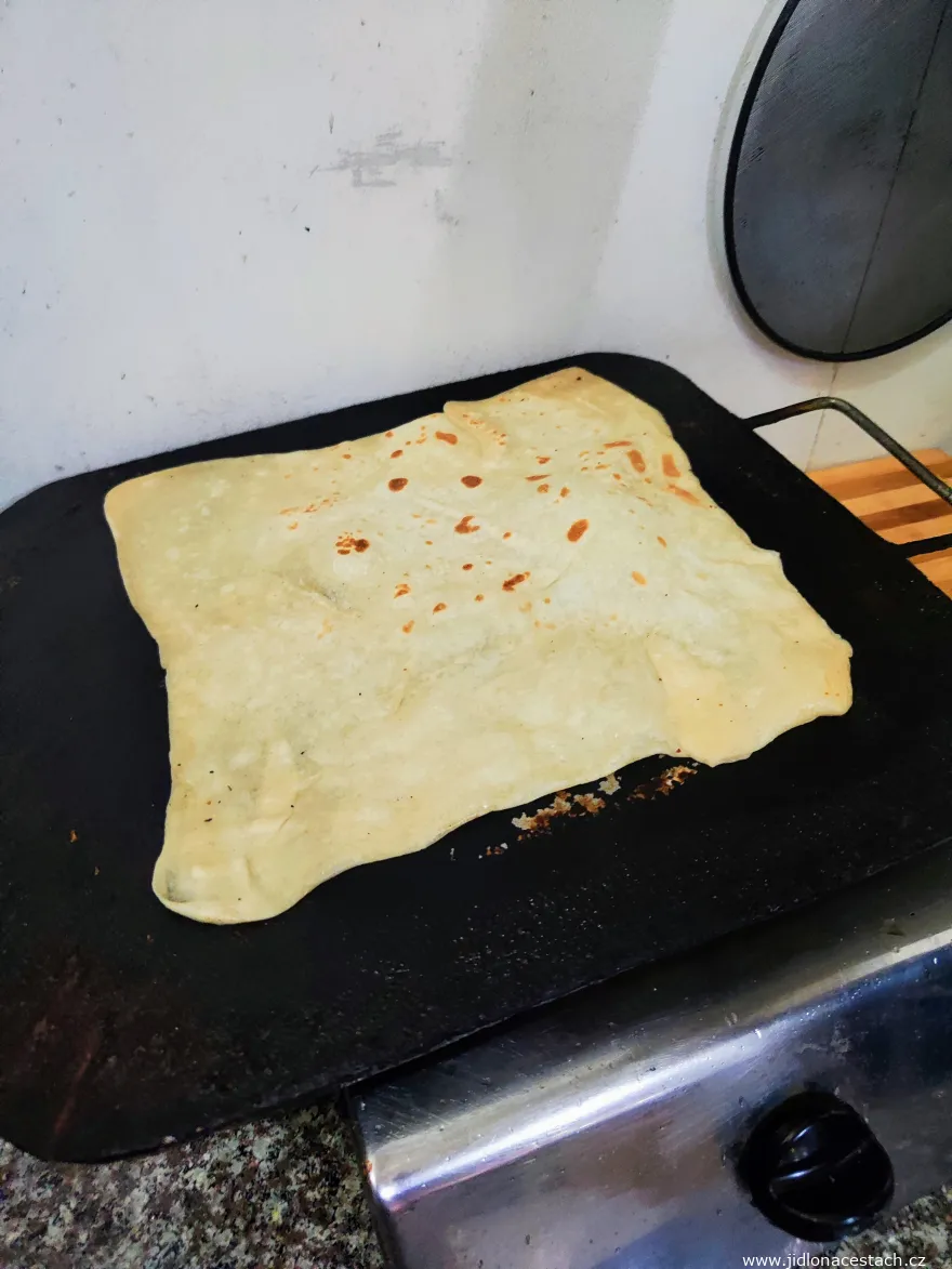 Baking paratha flatbread
