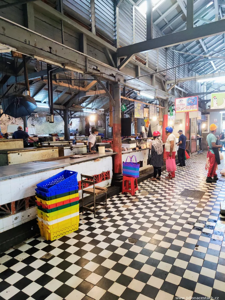 Meat hall at Port Louis market Meat hall at Port Louis market