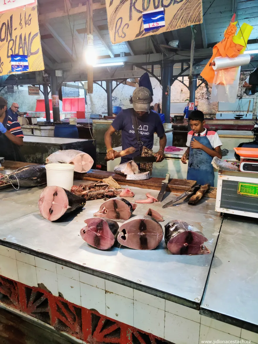Meat hall at Port Louis market Meat hall at Port Louis market