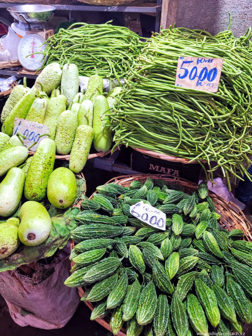 Exotic vegetables at the market in Port Louis Exotic vegetables at the market in Port Louis