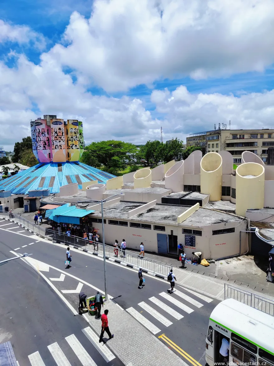 Le bâtiment du marché de Curepipe.