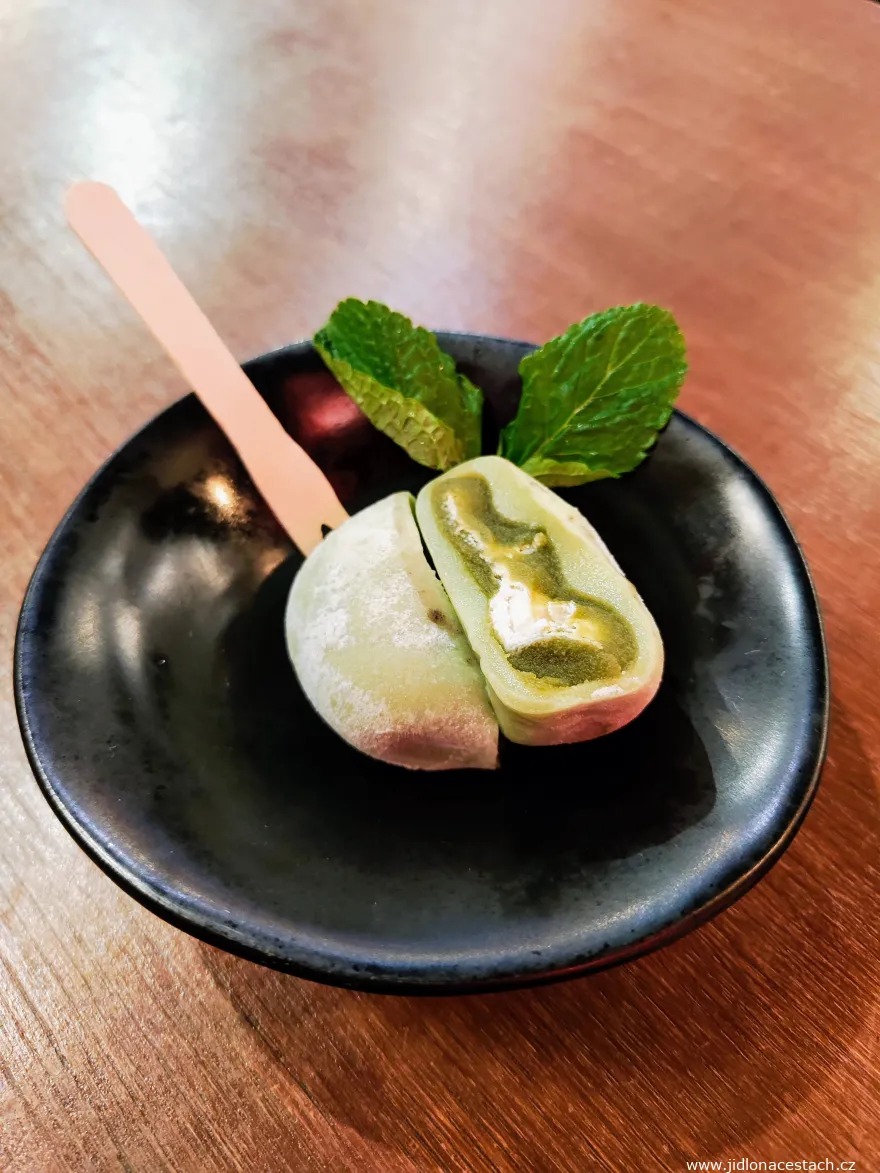 Mochi with matcha