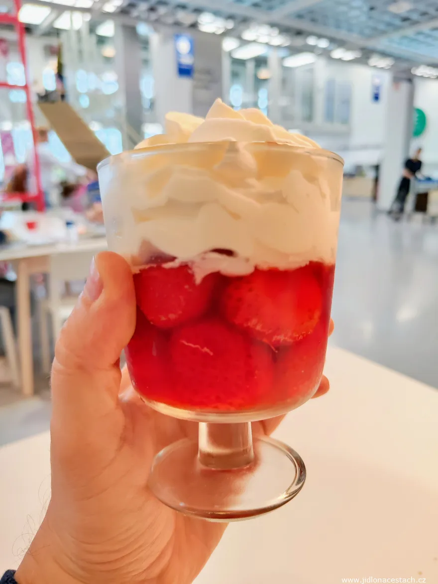 IKEA Restaurant: strawberry sundae with whipped cream.