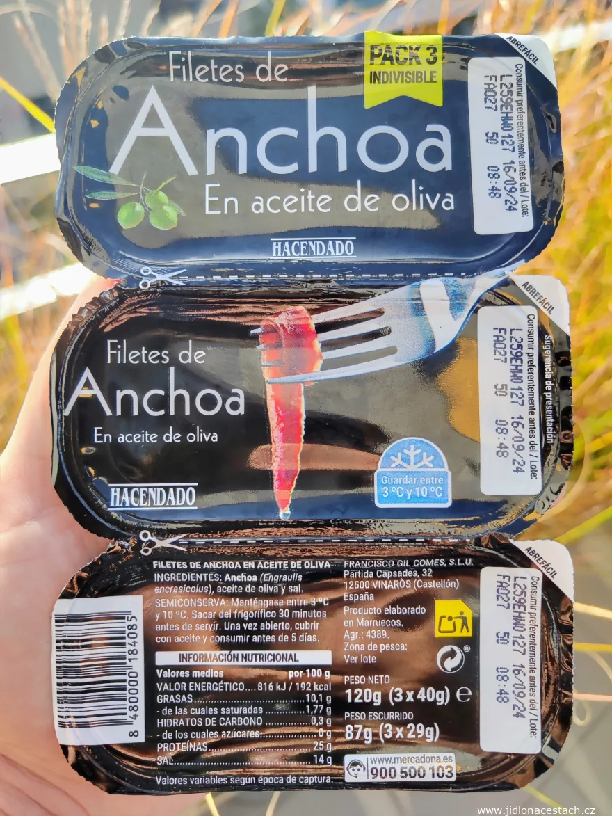 Španielske ančovičky.