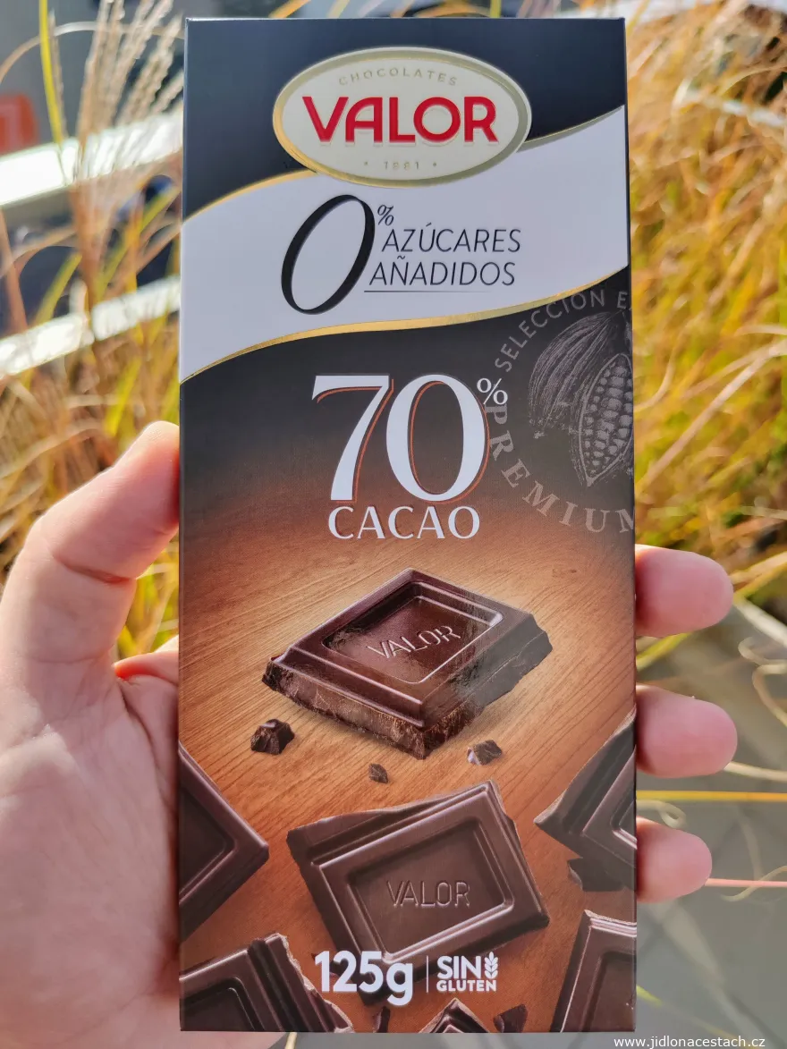 Španielska čokoláda Valor so 70 % kakaa. Španielska čokoláda Valor so 70 % kakaa.