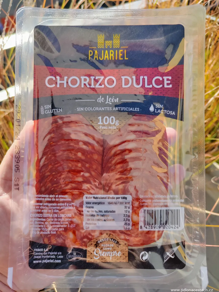 Španielsky salám chorizo (nepálivá varianta). Španielsky salám chorizo (nepálivá varianta).