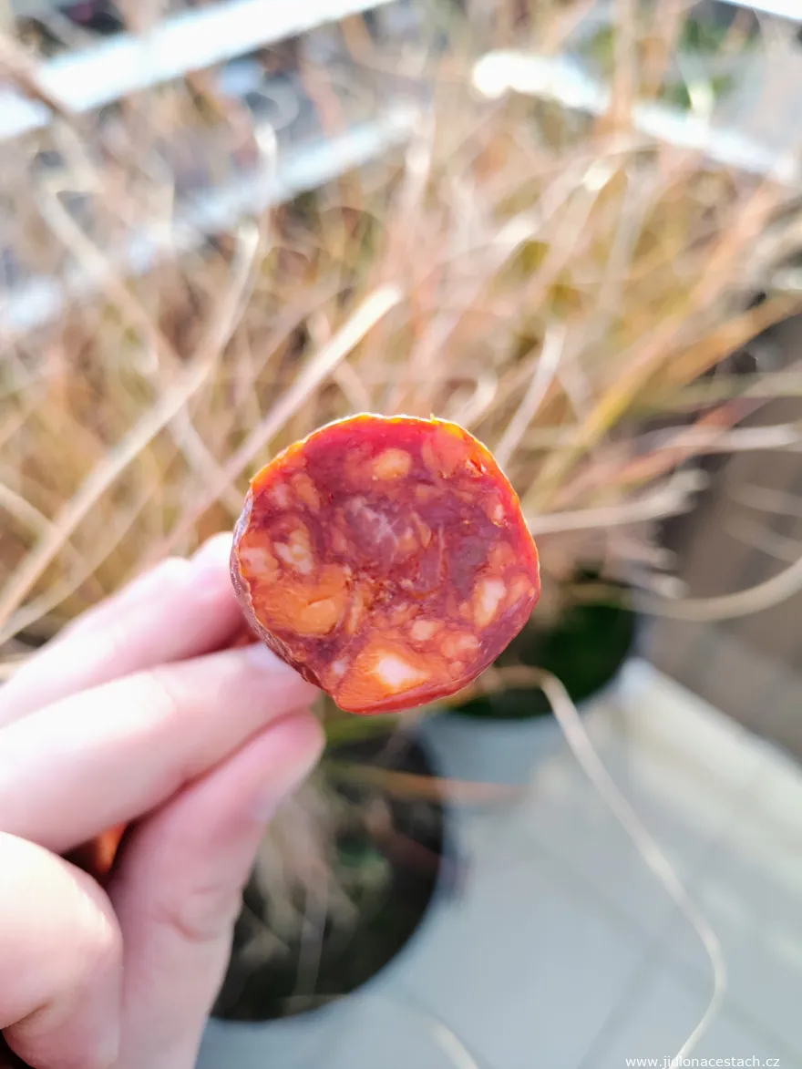 Španielska klobása chorizo. Španielska klobása chorizo.