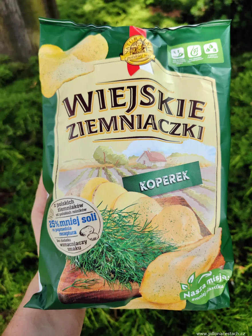 Polnische Kartoffelchips mit Dill.