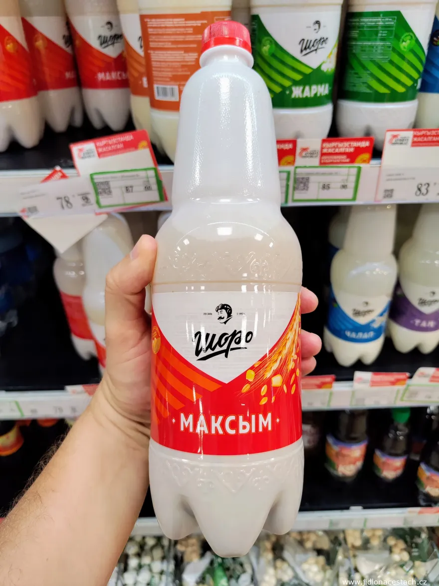 Le maksym de la société Shoro en bouteille, au supermarché.