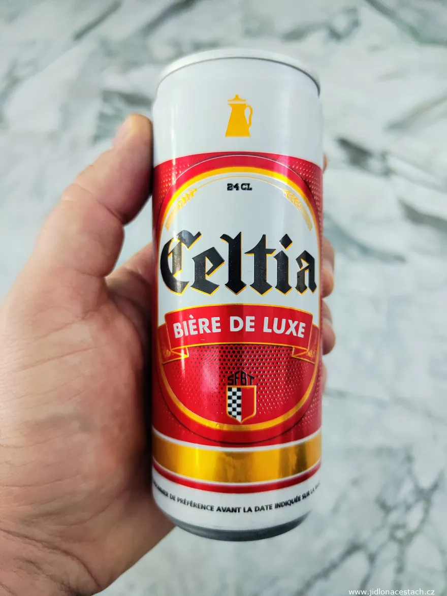 Tunesisches Bier Celtia in der Dose mit 0,24 l Inhalt.