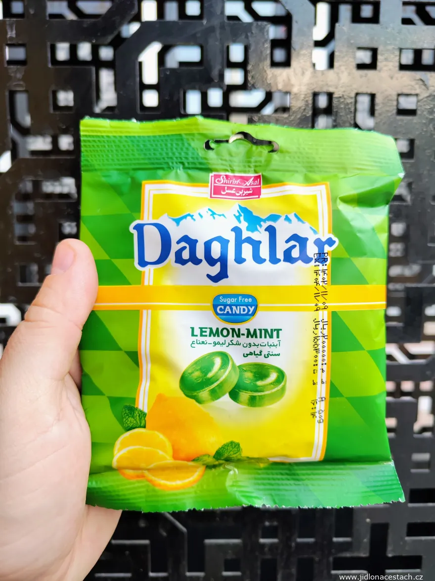 Iranische zuckerfreie Bonbons mit Zitrone-Minze-Geschmack. Iranische zuckerfreie Bonbons mit Zitrone-Minze-Geschmack.