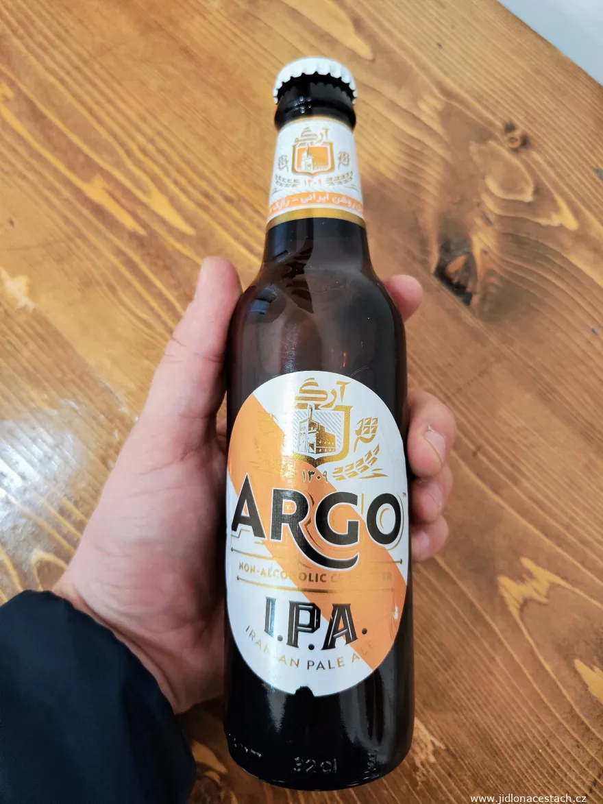 Cerveza sin alcohol iraní Argo IPA. Cerveza sin alcohol iraní Argo IPA.
