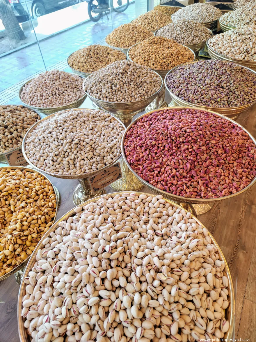 A selection of Iranian pistachios and other nuts at one of many vendors in Esfahan. A selection of Iranian pistachios and other nuts at one of many vendors in Esfahan.