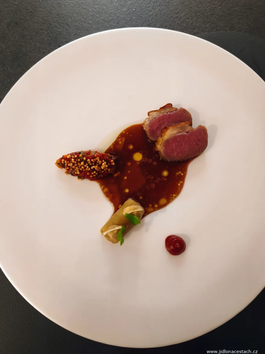 Papilio Restaurant: lamb, eggplant, tomato, pepper. Papilio Restaurant: lamb, eggplant, tomato, pepper.