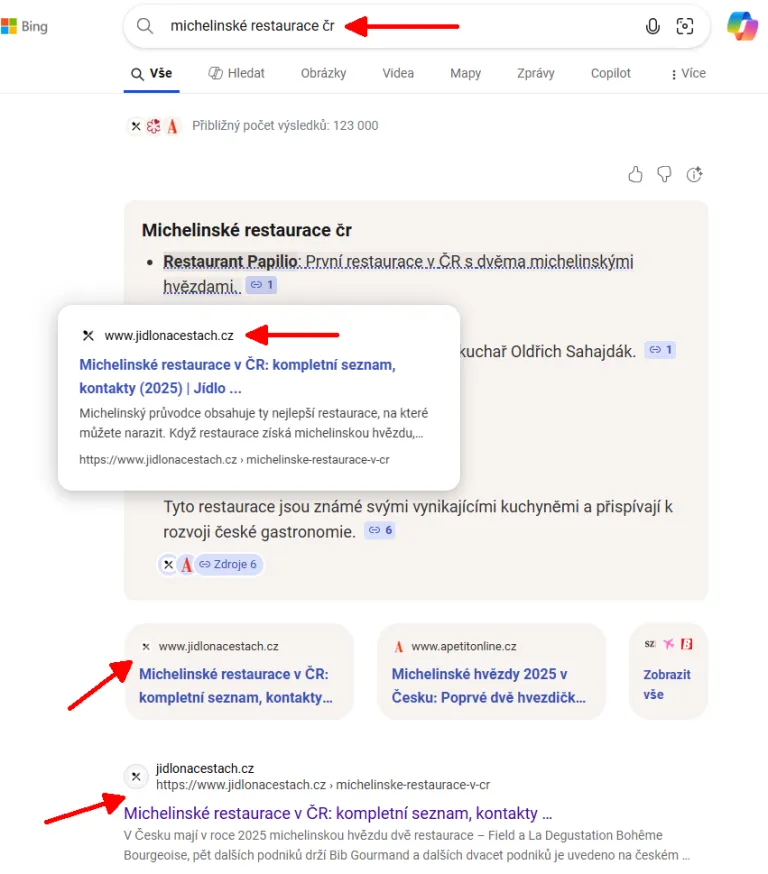 Meine Website als primäre Quelle für die KI-Übersichten von Microsoft - die Suchmaschine Bing, aber auch das Betriebssystem Windows und sein MS Copilot (Thema Michelin-Restaurants, Dezember 2025). Meine Website als primäre Quelle für die KI-Übersichten von Microsoft - die Suchmaschine Bing, aber auch das Betriebssystem Windows und sein MS Copilot (Thema Michelin-Restaurants, Dezember 2025).