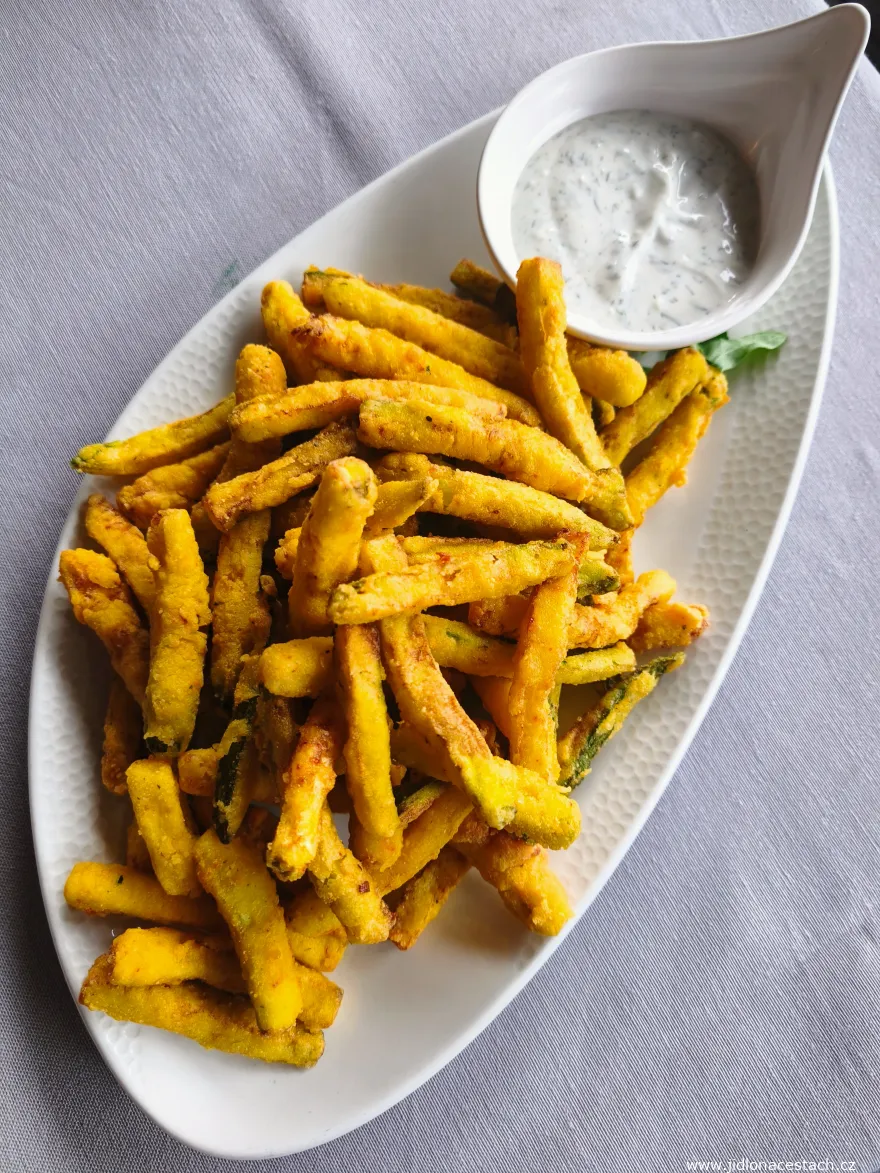 Makalo: the white garlic version, served here with fried zucchini (prženi tikvički). Makalo: the white garlic version, served here with fried zucchini (prženi tikvički).