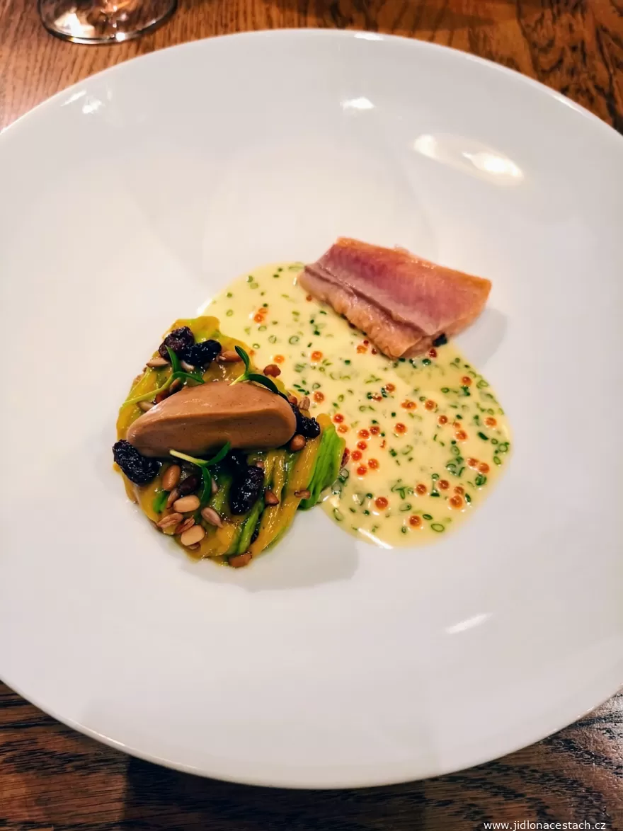 La Veranda: roasted trout with beurre blanc and raisins.