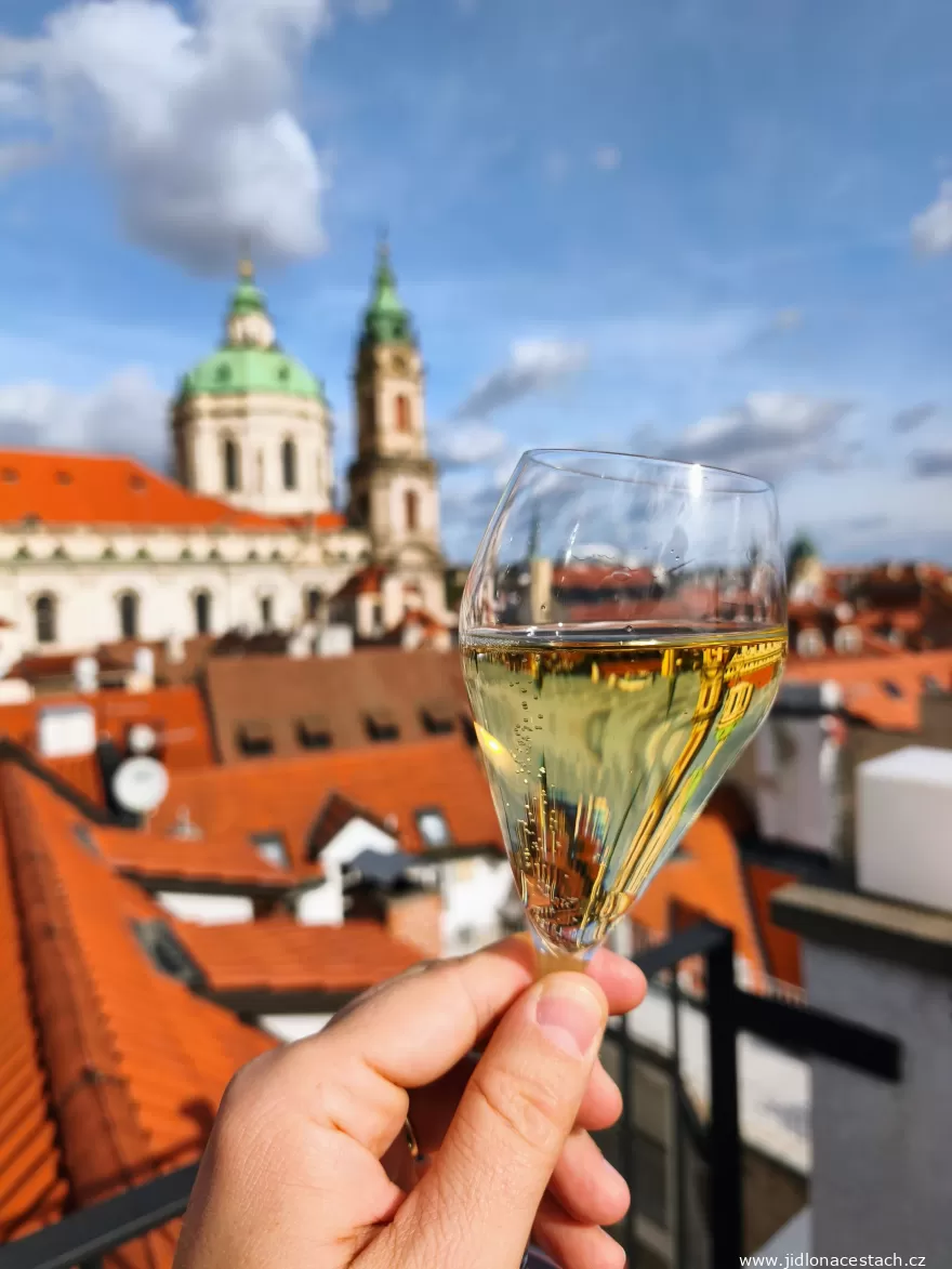Coda: a Champagne aperitif on the rooftop terrace. Coda: a Champagne aperitif on the rooftop terrace.