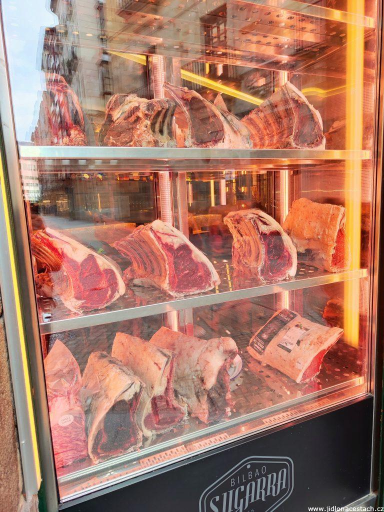 The display of a restaurant in Bilbao literally invites you for a Basque txuletón - a local beef steak.