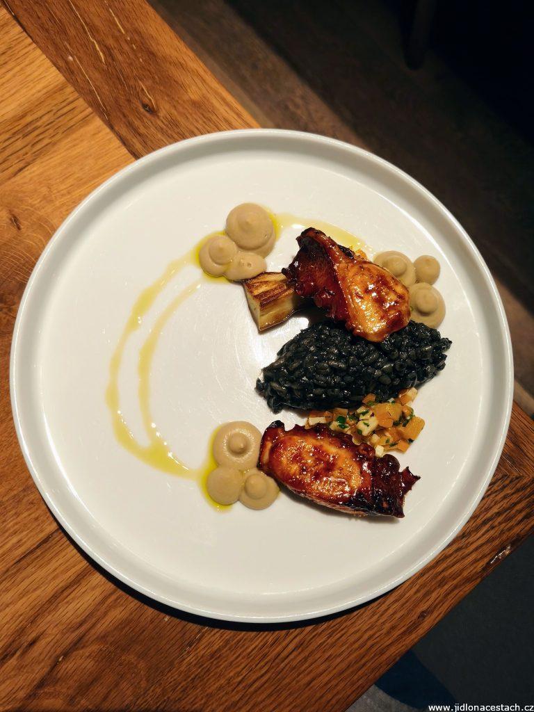 El Camino Tapas Restaurant: octopus "a la moruno", smoked eggplant, black tabbouleh. El Camino Tapas Restaurant: octopus "a la moruno", smoked eggplant, black tabbouleh.