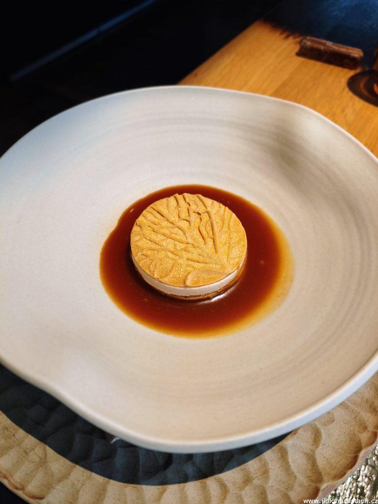 Field Restaurant: frozen buttermilk cream with milk barley porridge, ice cream, and toffee sauce.