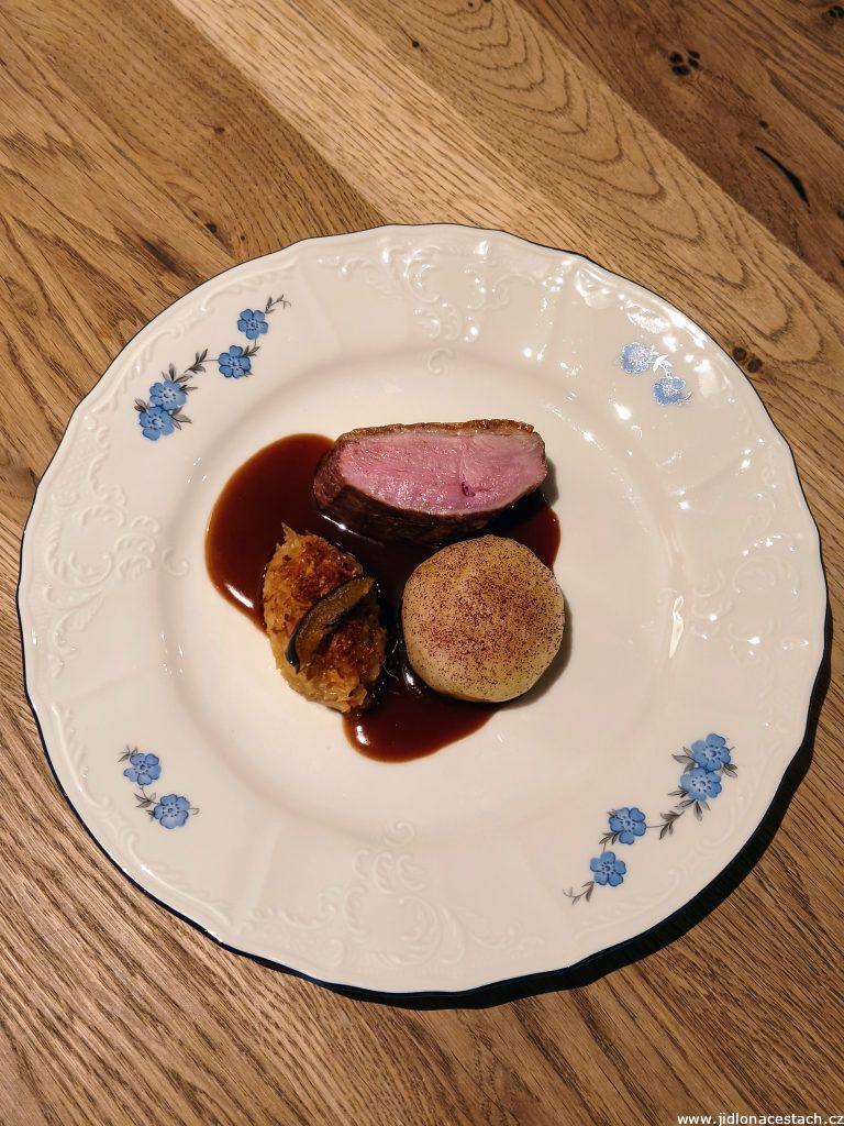 Vallmo Restaurant: aged duck, white cabbage, carrot, drbák, caraway. Vallmo Restaurant: aged duck, white cabbage, carrot, drbák, caraway.