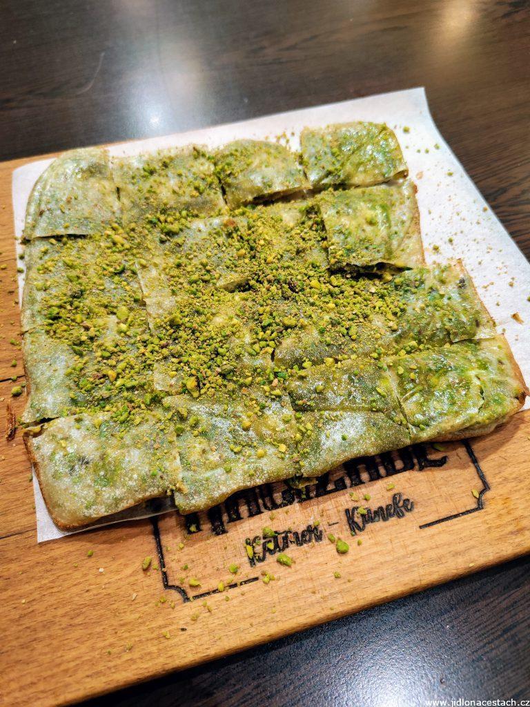 Katmer: Turkish dessert made of pistachios and kaymak.